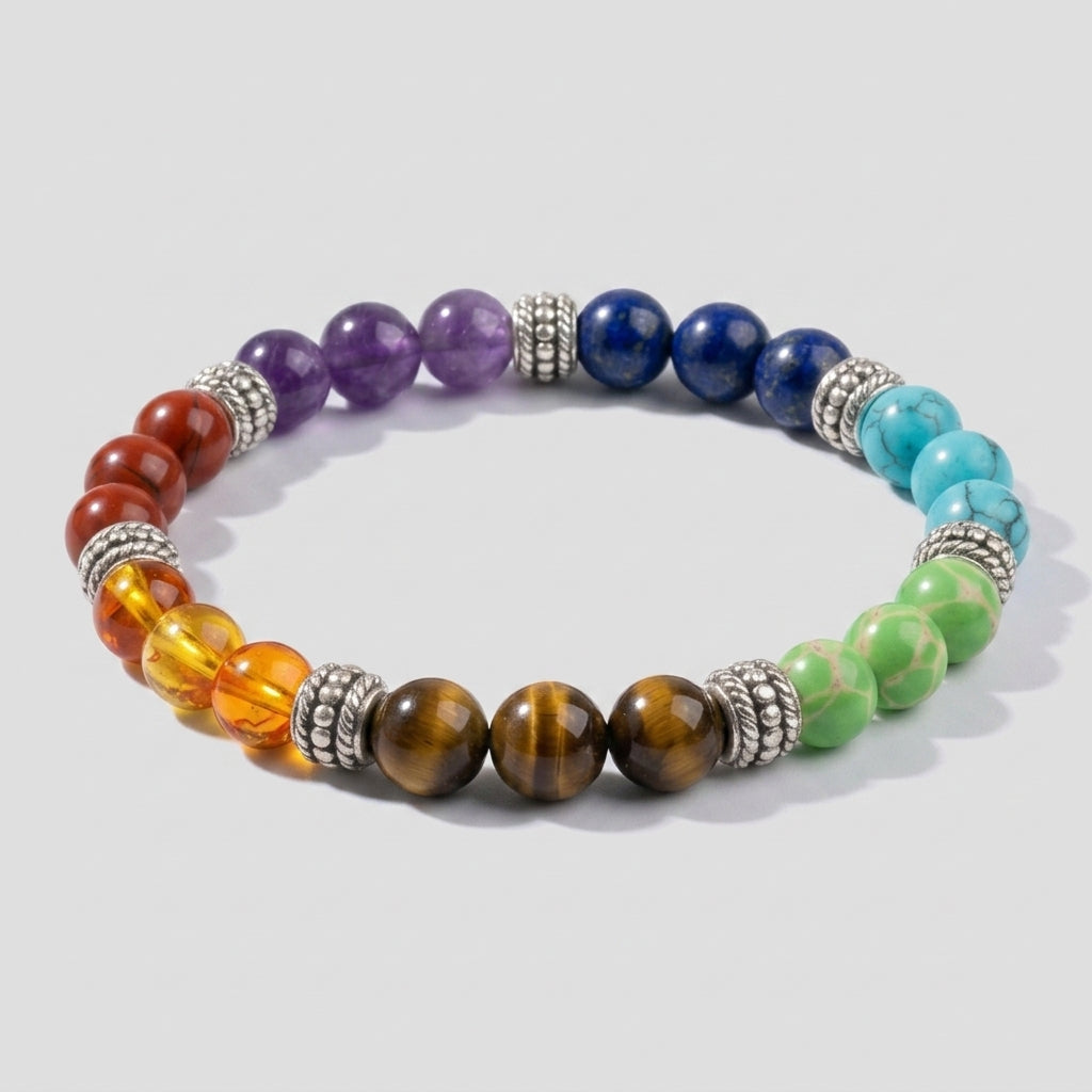 Beaded Chakra Bracelet — Studio - Clean | Generated by Modelize